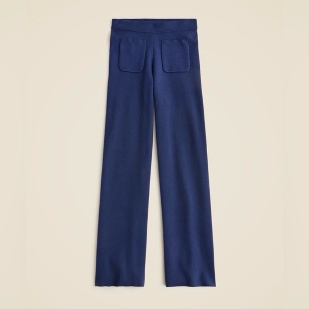 NWT J. CREW Patch Pocket Pull On Sailor Sweater Pants Dark Blue Size XS